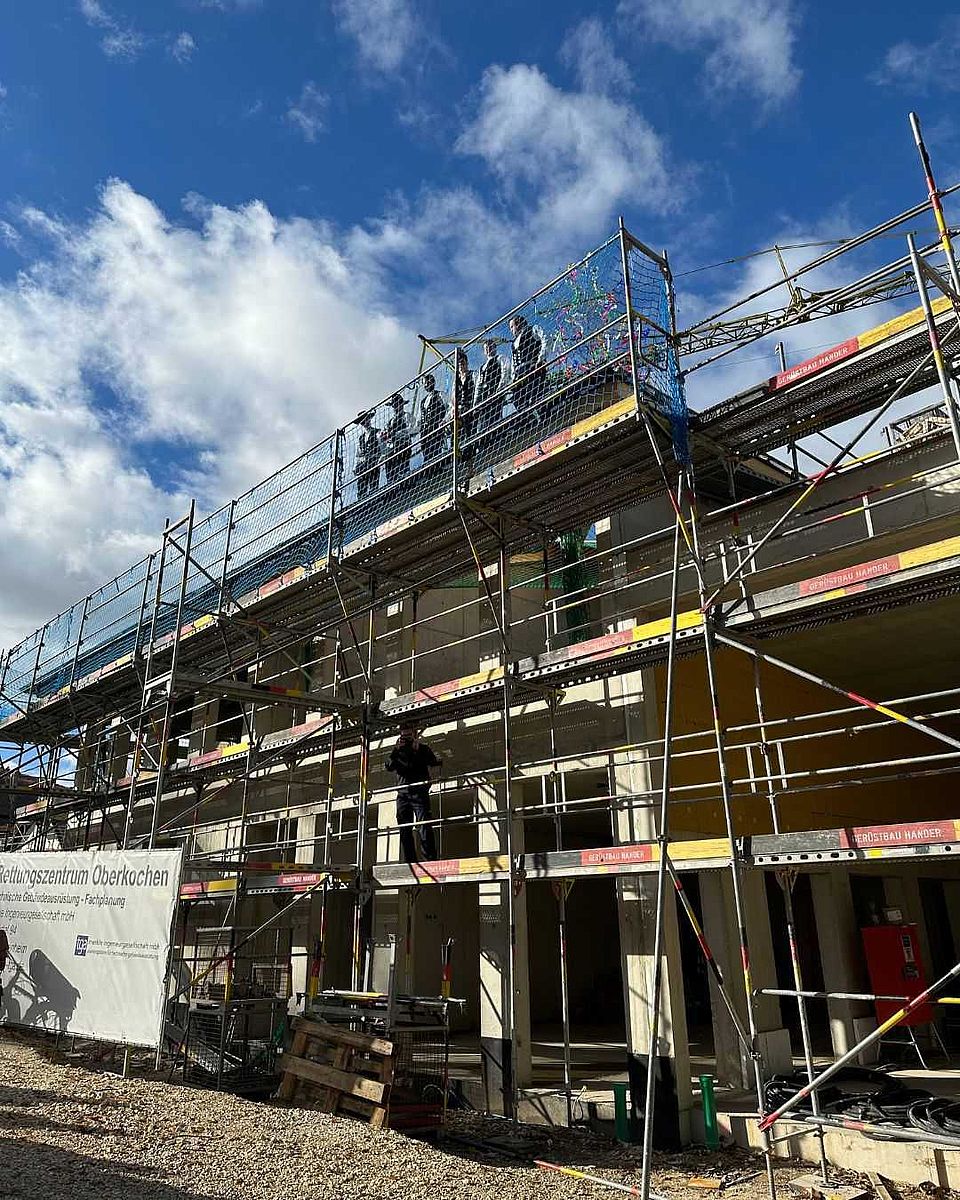 Richtfest Rettungszentrum Oberkochen Baustelle